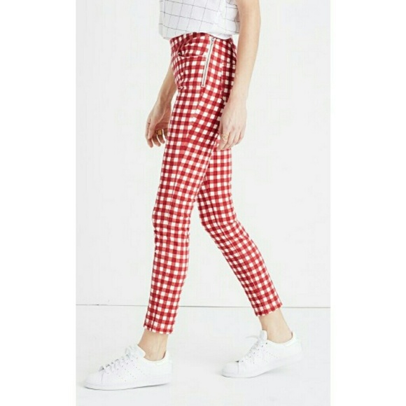 NWT, Madewell Skinny Crop Gingham Jeans - Picture 2 of 7
